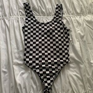 Checkered Bodysuit